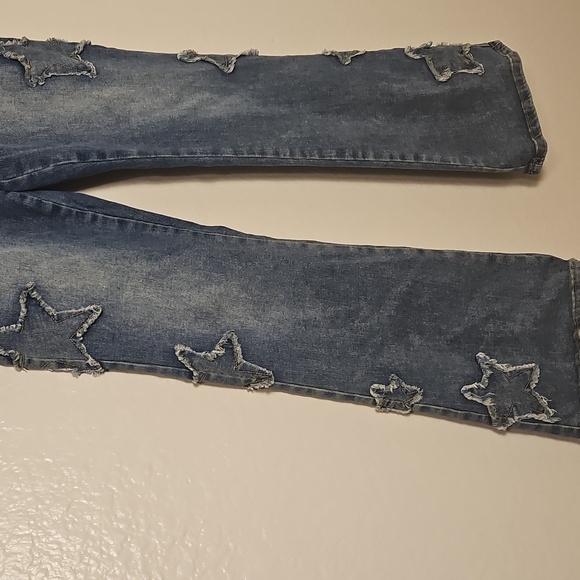 Star Embellished Blue Jeans - Picture 4 of 9